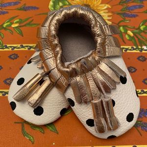 🌹Rose Gold, Polka Dot Mocs